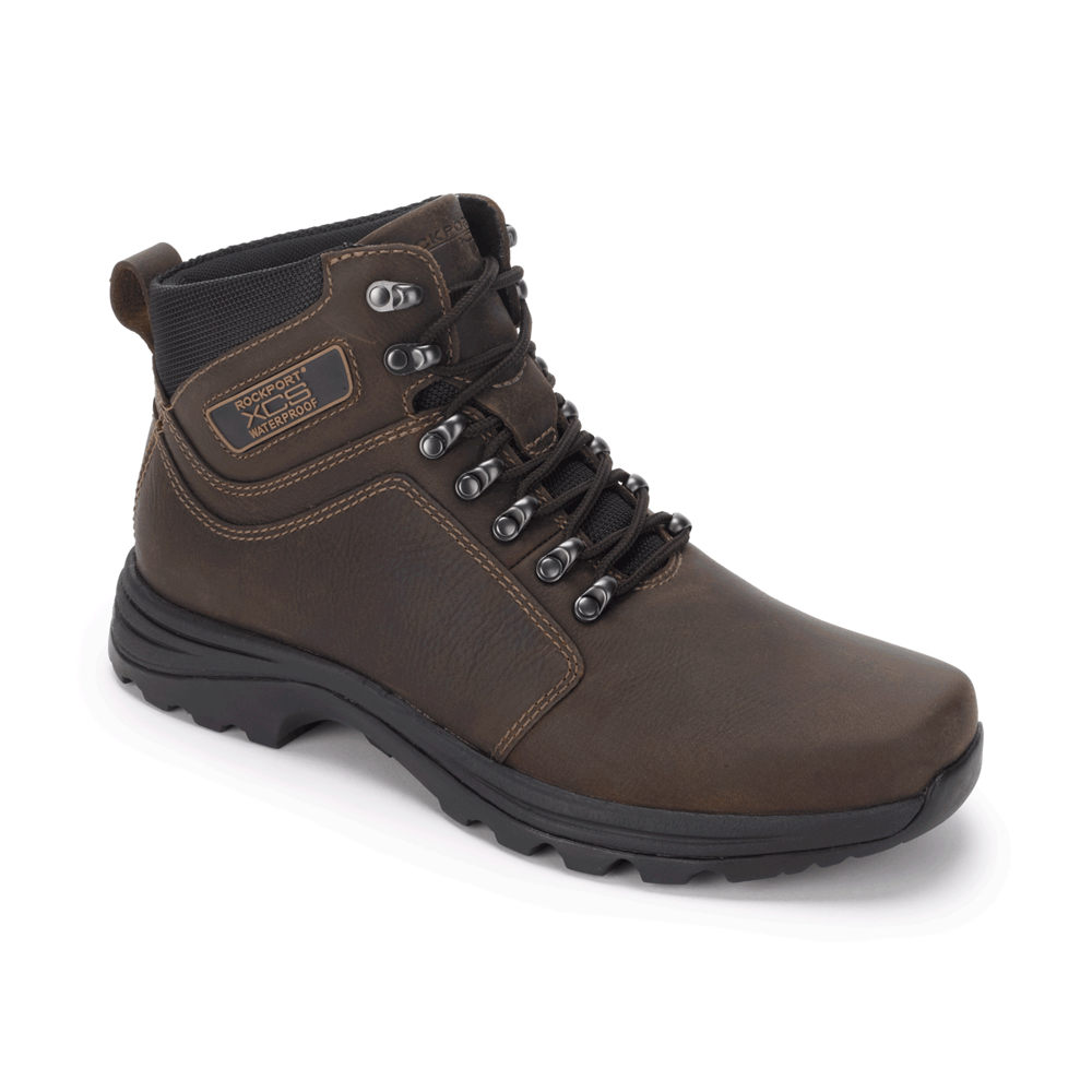 Rockport Mens Boots Brown - Cold Springs Waterproof Elkhart - UK 534-GNAKMT